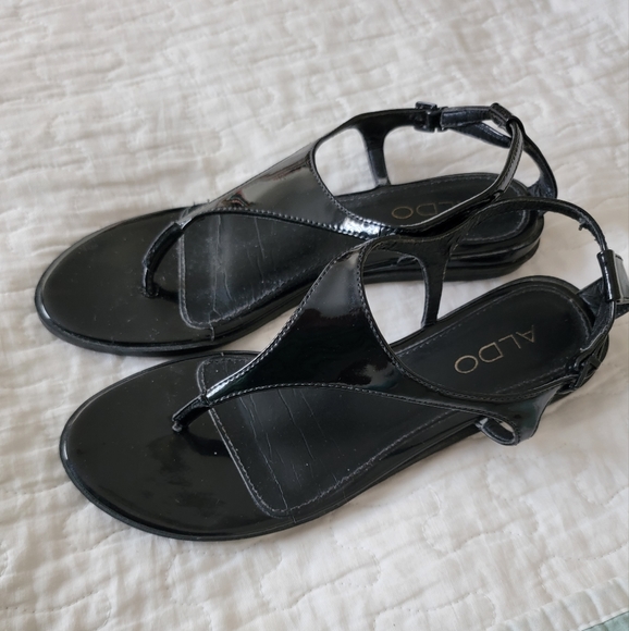 Black Aldo sandals size 7 - Picture 2 of 3